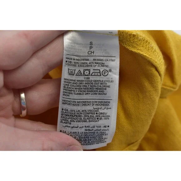 Old Navy Dress Womens Small Linen Blend Sleeveless Cami Tie Straps Summer Casual - Picture 8 of 12